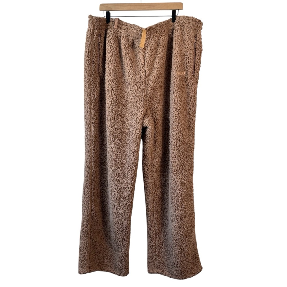 Skims Teddy Sherpa Fleece Pants 3X plus size Tigers Eye Tan Brown new with Tag